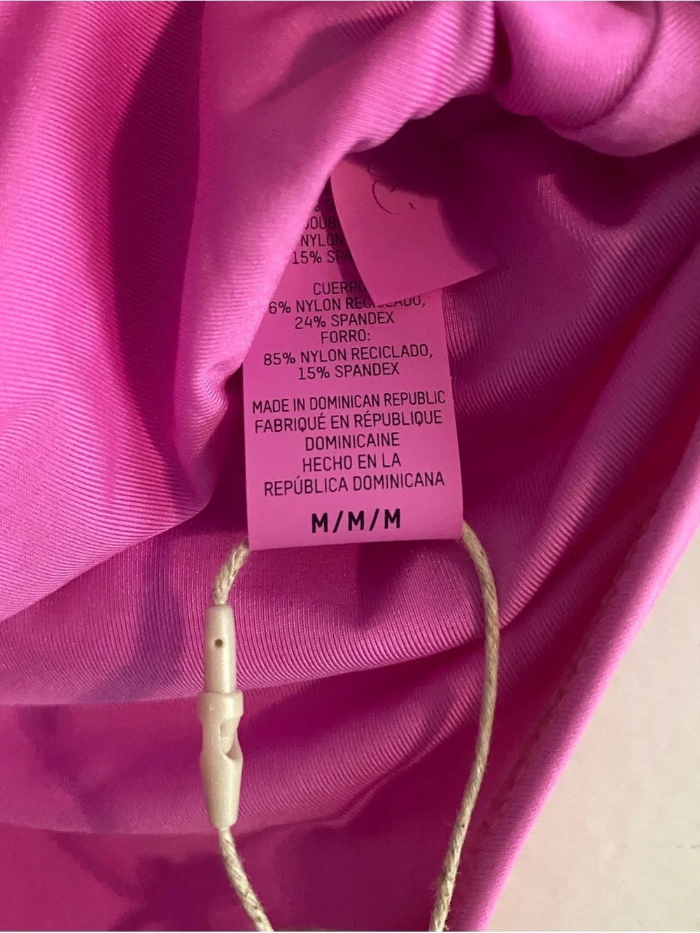 NWT Skims Sleeveless Zip-Front One-Piece Swim- Neon Orchid
